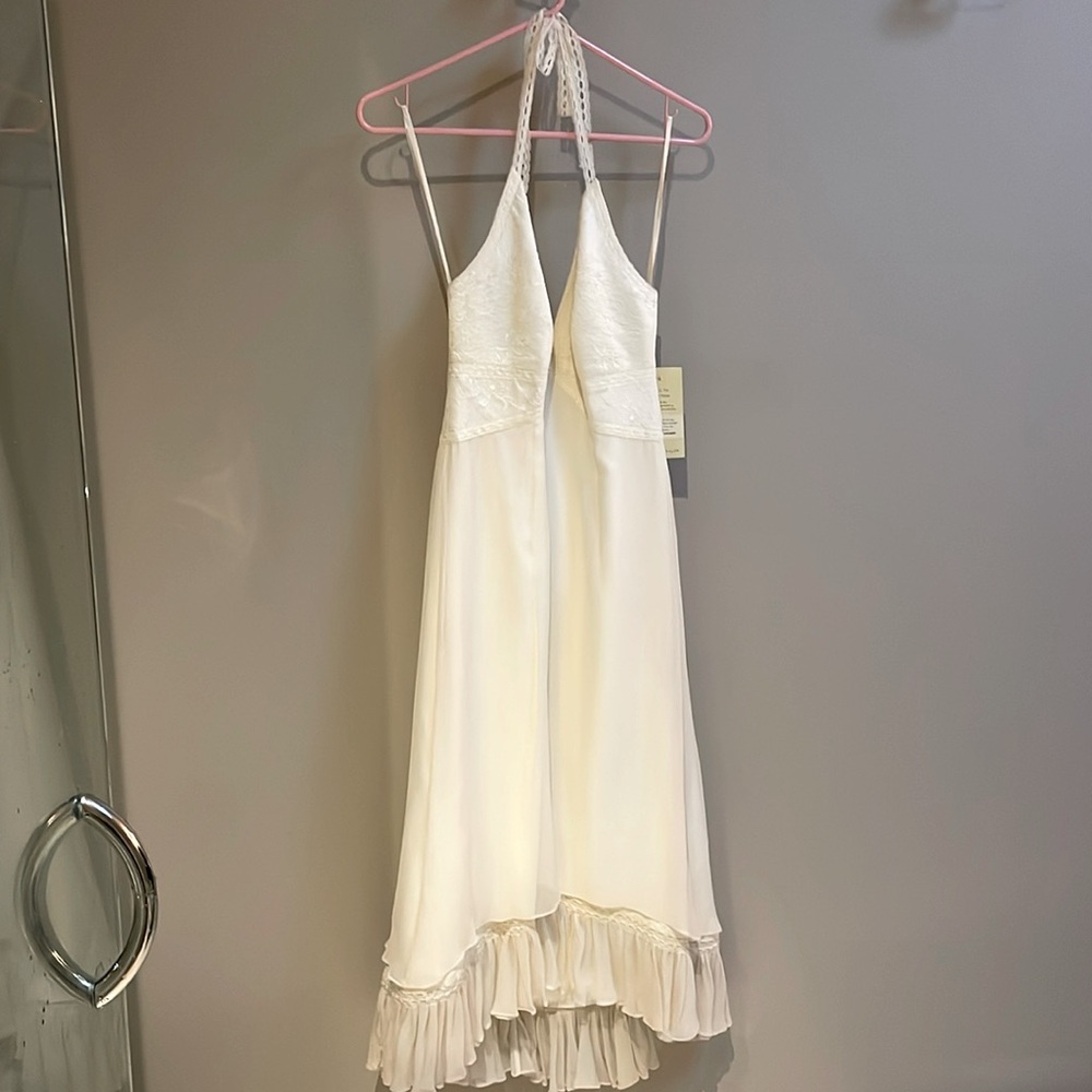 Kay Unger silk halter dress